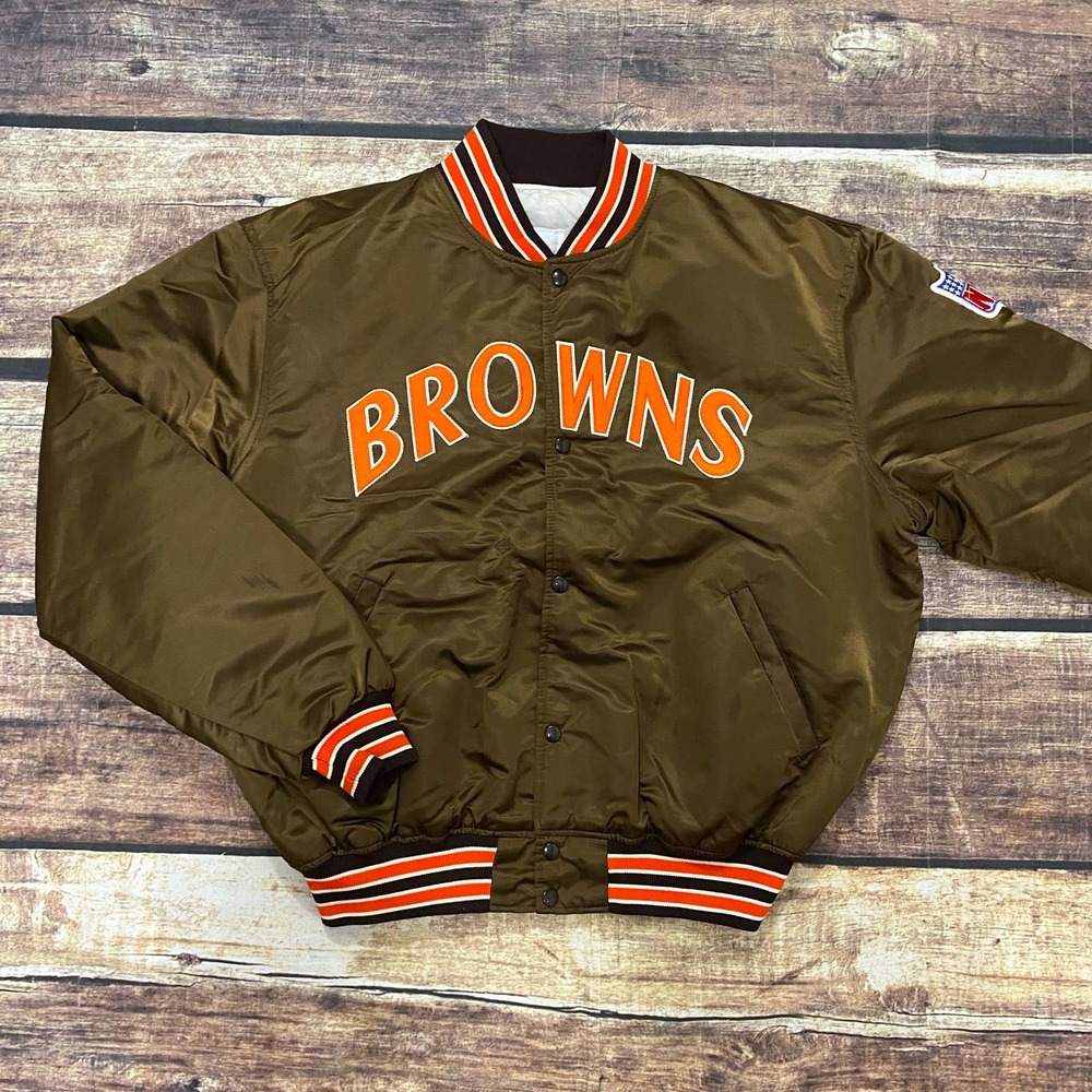 Vintage Cleveland Browns STARTER Jacket Size 2XL/XXL Stitched NFL Football Coat